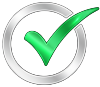 silver and green tick