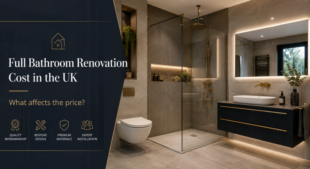 Full bathroom renovation cost UK guide by Leivers & Vale