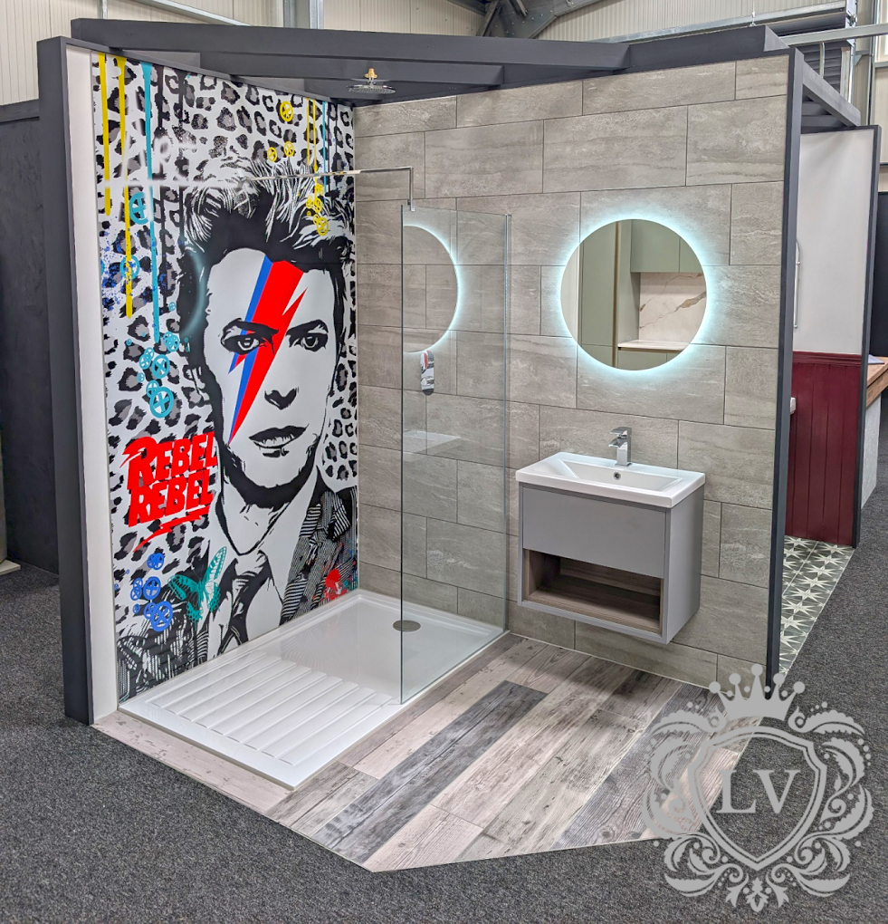 Bathroom product displays at Leivers & Vale showroom in Netherfield Nottingham.